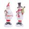 Glittered Sweater Santa & Snowman Figurines, Set of 2